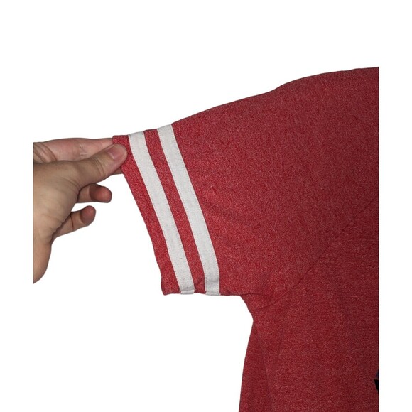 NBA Tshirt XL Women's Red Philadelphia 76ers Basketball Short Sleeve Vneck - Picture 2 of 5